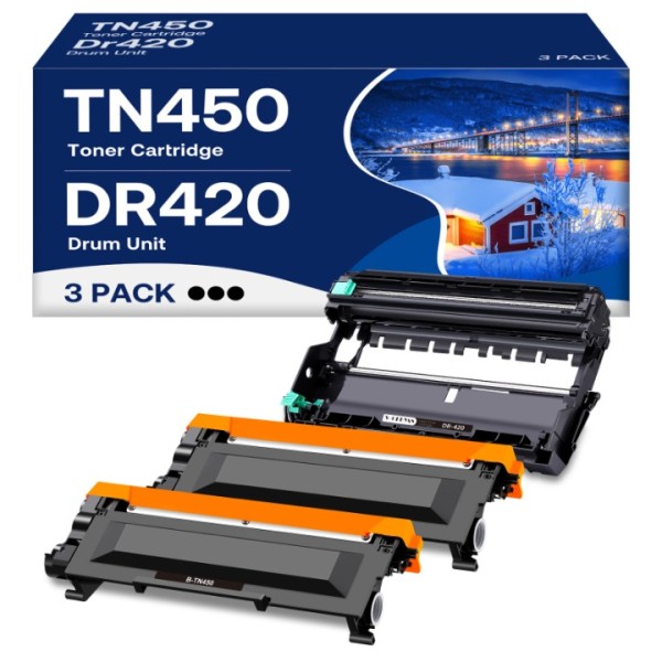 WOEBYAS TN450 Toner Cartridge DR420 Drum Unit Repl...