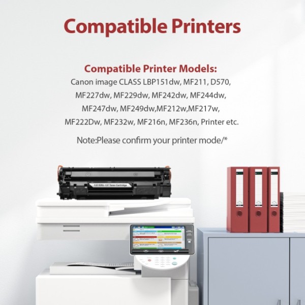 WOEBYAS 137 Compatible Toner Cartridge Replacement for Canon 137 Black Toner Cartridge, Work with Canon ImageClass D570, MF236n, MF216N, MF227dw, MF242dw, MF240, MF230, MF216n, MF236n, MF227dw (Black, 4-Pack)